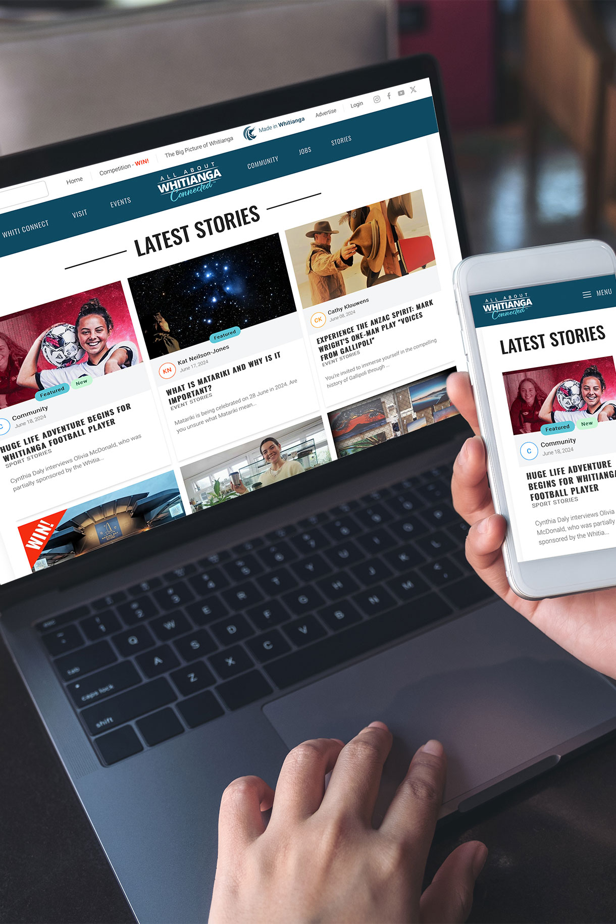 Latest news on phone and laptop